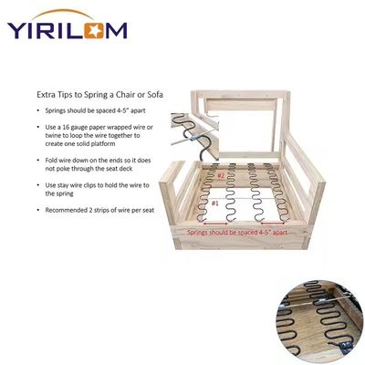 Пружина зигзаг из высокоуглеродистой стали высотой 50 мм и индивидуальной длиной для поддержки сиденья дивана