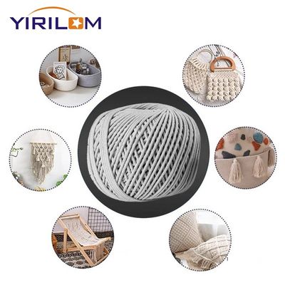 China Row Material Manufacturer Cotton Ropes Custom 3mm Thick Grey Natural Craft Cotton Rope (Китайский производитель материалов из ряда)