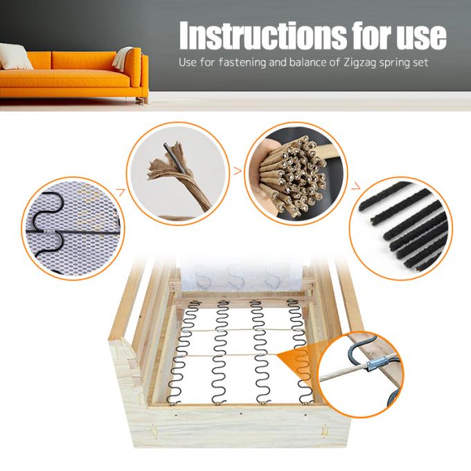 OEM мебельный аксессуар 2,0 мм весенний проволока бумажная фиксация проволока для дивана Зиг Заг весенний 5